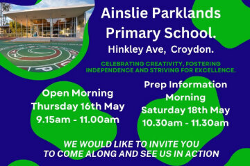 Ainslie Parklands Primary School Open Morning